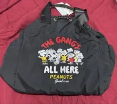 新品✨スヌーピーナイロンバッグ/ブラック