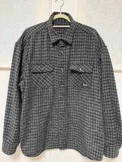 【セール！】XLARGE PLAID L/S SHIRT GREY柄　XLサイズ