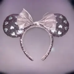 ピンク ハート模様 リボン カチューシャ ディズニー