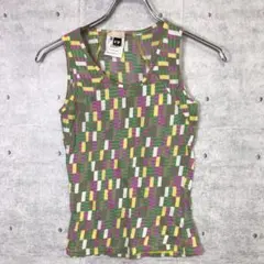 00’s VERSUS VERSACE 古着 幾何学模様 総柄 タンクトップのサムネイル