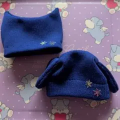 ☆Yoko様専用☆【スノソフビ】メンカラ猫耳帽/たれみみ帽