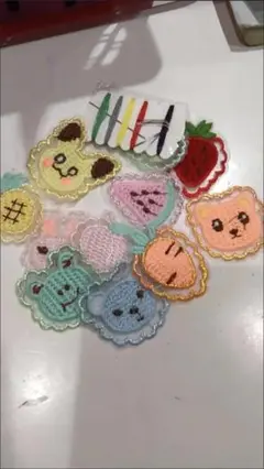 動物・果物刺繍ワッペン12個セット