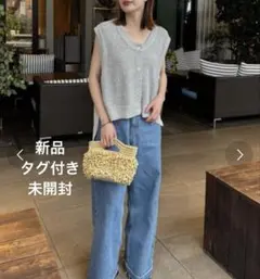 チャオパニックティピー　メランジ編みニットベスト　サマーニット