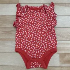 baby GAP フラワープリントロンパース 3-6months