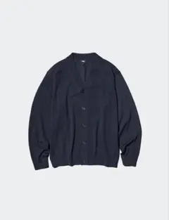 【新品未使用】ユニクロ ニットVネックカーディガン 3XL ネイビー