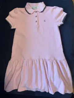 【PETIT BATEAU】半袖 ポロワンピース ピンク 8ansのサムネイル