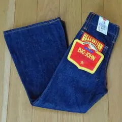 希少デッドストック】70s Bobsten ビッグベルボトム 黄 昭和レトロ 