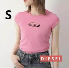 最終値下げ　DIESEL ハートロゴ クロップドTシャツ ピンク 最終値下げ DIESEL ハートロゴ クロップドTシャツ ピンク - メルカリ