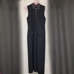 ノースリーブ ネイビー ワンピース