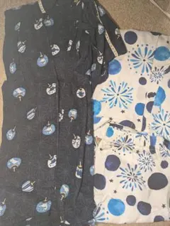 甚平 上下セット(白) 上のみ(紺) 男の子 90cm