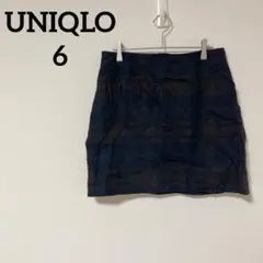 早い者勝ち❣️UNIQLOユニクロ 【6】ネイビー タイトスカート