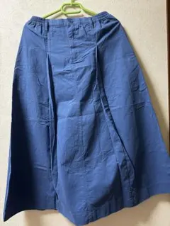 4/20まで！SALE コットン青フレアロングスカート