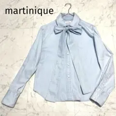 美品✨レリタージュマルティニーク 現行 ライトオンスデニムシャツ ボウタイのサムネイル