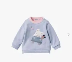 【完売品】familiar クマ刺繍 トレーナー 水色 ピンク