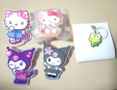 キティ　クロミ　アクリルブローチ　クリップ　チャーム　グッズセット