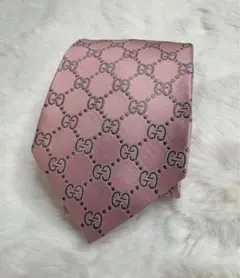 GUCCI ピンク GGパターン ネクタイ
