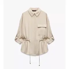 ZARA ザラ クレープサファリシャツ