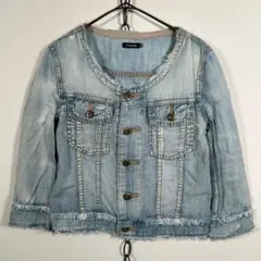 Japanese Vintage LE CIEL BLEU ノーカラージャケットのサムネイル