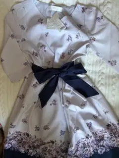 tocco 花柄ウエストリボン付きワンピース