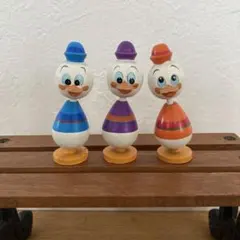 昭和レトロ　ディズニーまんがこけし　ヒューイ　デューイ　ルーイ　ヴィンテージ