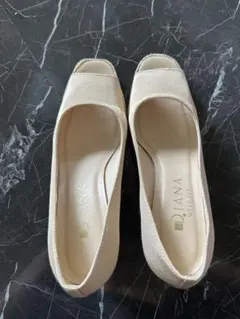 DIANA美品★ジュート巻きウェッジパンプス24cm