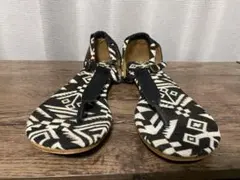 TOMS Playa Sandals ブラックウーブン 7のサムネイル