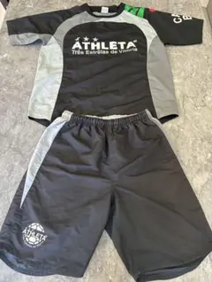 【人気セットアップ】ATHLETA ピステ上下 黒×グレー