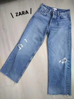 ZARA＊34＊ダメージデニム