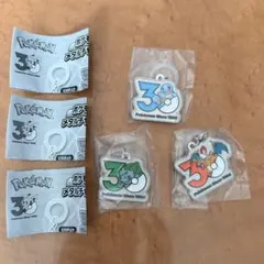 ポケモン 30周年記念メタルチャーム　リザードン　ゼニガメ　フシギダネ　めじるし