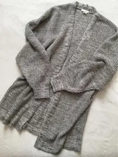 H&Mエイチアンドエム　新品未使用　グレー ミックス ニット カーディガン 長袖