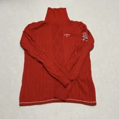 Callaway レッド タートルネック セーター