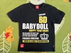 BABYDOLL Tシャツ ブラック ロゴプリント120cmのサムネイル