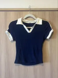 HEART & HIPS ネイビー ポロシャツ Sサイズ