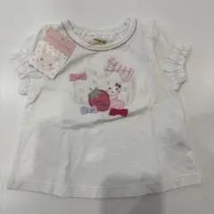 新品未使用タグ付き　クーラクール　半袖　Tシャツ　ホワイト　白　うさぎ　80