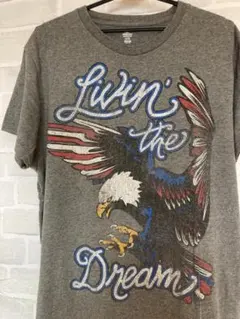 USA Livin' the Dream EAGLE Tシャツグレー XL