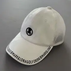 MARK&LONA ゴルフキャップ スカルロゴ ホワイト/ブラック | Mercari