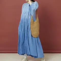 新品 Freada フリーダ インド ラメ グラデーション ワンピース ピンク
