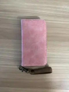 iPhone13 mini ピンク 手帳型ケース ストラップ付き(未使用)