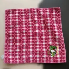 お値下げUSEDご当地長野わさびキティちゃんチェック柄タオル