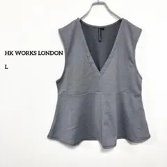 HK WORKS LONDON ヘリンボーン Aライン ベスト L e812のサムネイル