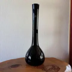 黒ガラス手作り46㎝フラワーベース - メルカリ