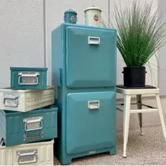 DULTON TRASH CAN DOUBLEDECKER GRAY GREEN