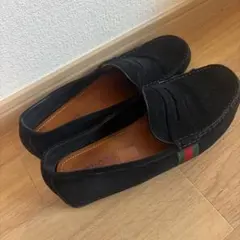 【GUCCI】グッチ スエード コインローファー スリッポン ブラック 9.5のサムネイル