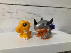 デジモン アグモン・メタルグレイモン 指人形フィギュア 2体セットのサムネイル
