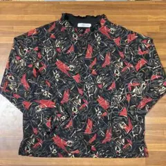 【美品】MAGLIONE MILIONE アート総柄 ハイネック カットソー