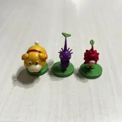 ピクミン チョコエッグ　3個セット　紫　謎の葉っぱ人　オッチン　シークレット