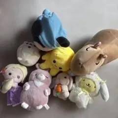 可愛いキャラクターぬいぐるみセット