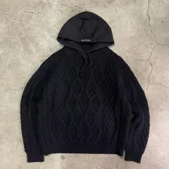 Supreme Cable Hooded Sweater "Black" Sのサムネイル