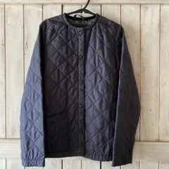 LAVENHAM　ノーカラー　キルティングジャケット　38 ネイビー