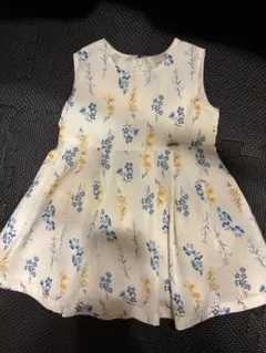 petit main フラワープリント ワンピース 80